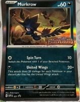 Murkrow Pokémon  S&V stamped promo